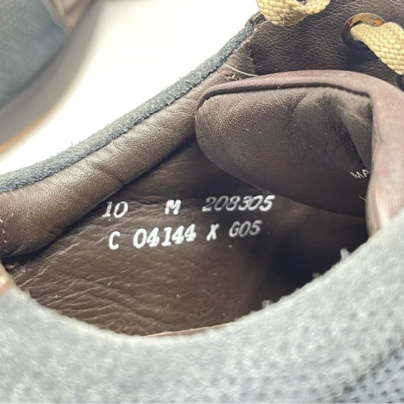 Cole Haan Shoes Mens 10 Gray Brown Leather Bicycle Toe Air Soles Oxford Sneaker - Picture 14 of 16